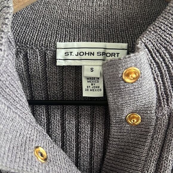 St. John Sport Ribbed Sweater Top Long Sleeve Santana Knit Small - Picture 3 of 7